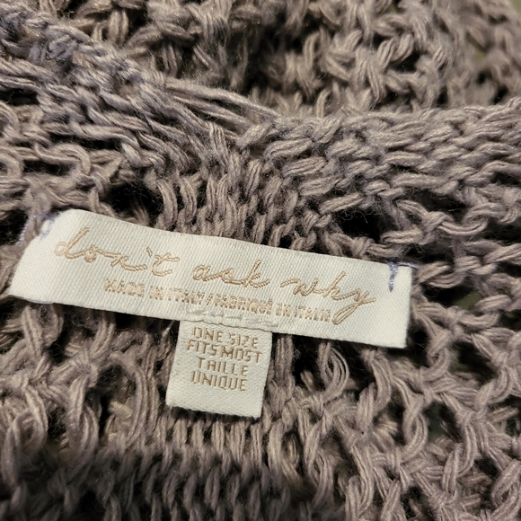 Don't Ask Why Open Knit Crochet Cardigan - Dusty Purple - One Size - Picture 8 of 11